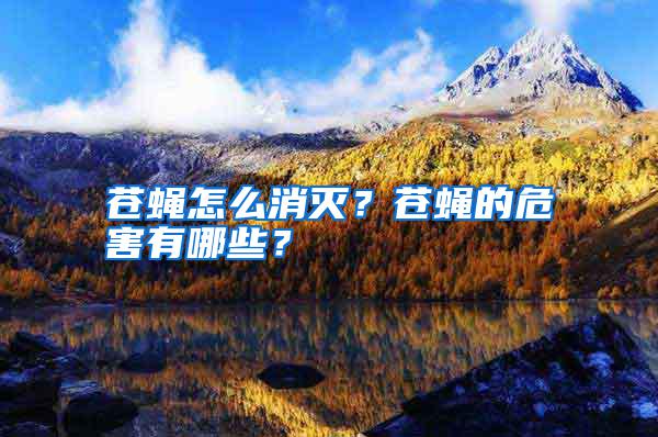 蒼蠅怎么消滅？蒼蠅的危害有哪些？