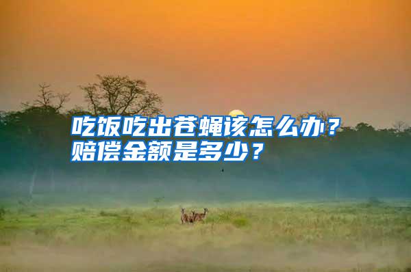 吃飯吃出蒼蠅該怎么辦？賠償金額是多少？