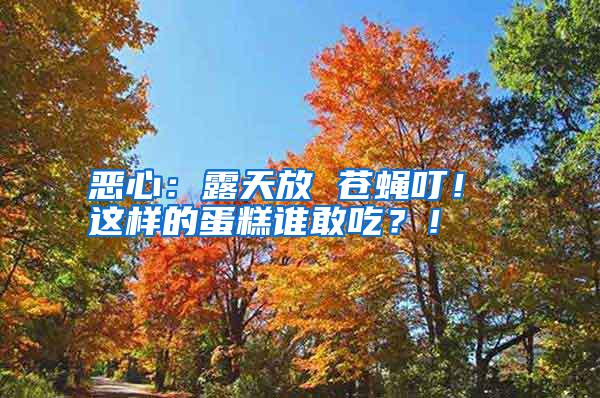 惡心：露天放 蒼蠅叮！ 這樣的蛋糕誰(shuí)敢吃？！