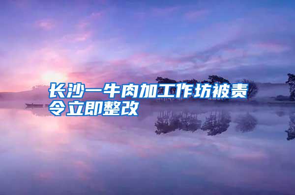 長沙一牛肉加工作坊被責(zé)令立即整改