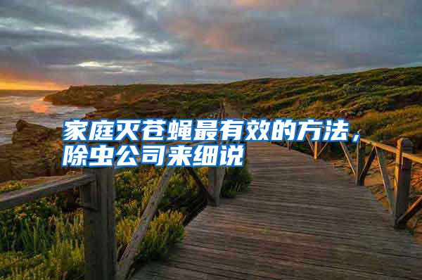 家庭滅蒼蠅最有效的方法，除蟲公司來(lái)細(xì)說(shuō)
