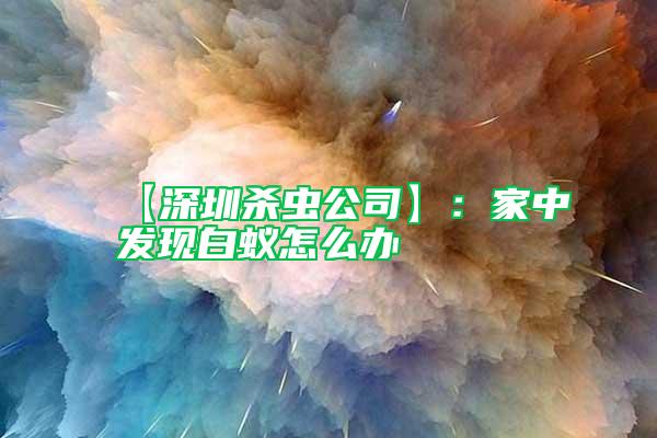 【深圳殺蟲公司】：家中發(fā)現白蟻怎么辦