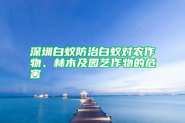 深圳白蟻防治白蟻對(duì)農(nóng)作物、林木及園藝作物的危害