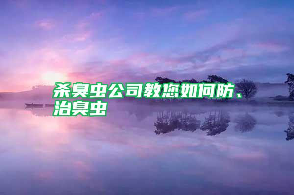 殺臭蟲公司教您如何防、治臭蟲
