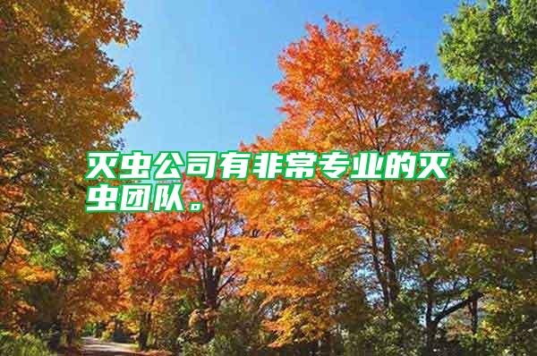 滅蟲公司有非常專業(yè)的滅蟲團隊。