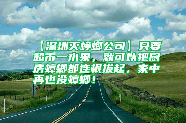 【深圳滅蟑螂公司】只要超市一水果，就可以把廚房蟑螂都連根拔起，家中再也沒蟑螂！