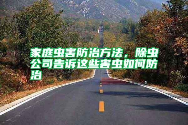 家庭蟲害防治方法，除蟲公司告訴這些害蟲如何防治