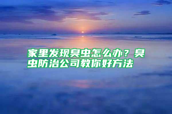家里發(fā)現(xiàn)臭蟲怎么辦？臭蟲防治公司教你好方法