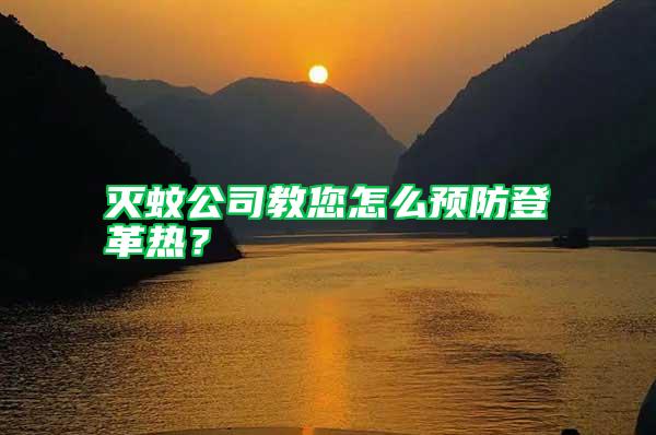 滅蚊公司教您怎么預(yù)防登革熱？