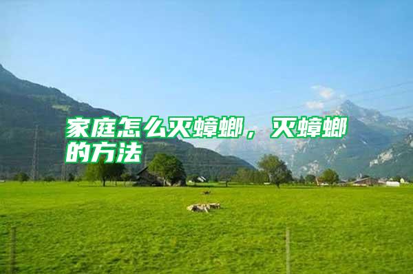 家庭怎么滅蟑螂，滅蟑螂的方法