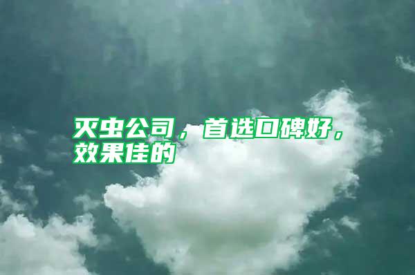 滅蟲公司，首選口碑好，效果佳的