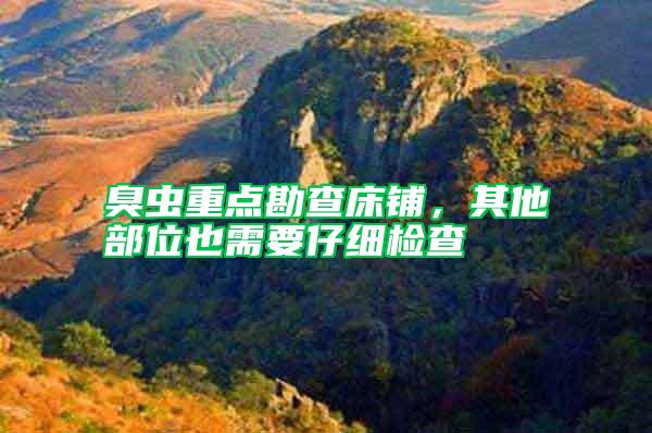 臭蟲重點(diǎn)勘查床鋪，其他部位也需要仔細(xì)檢查