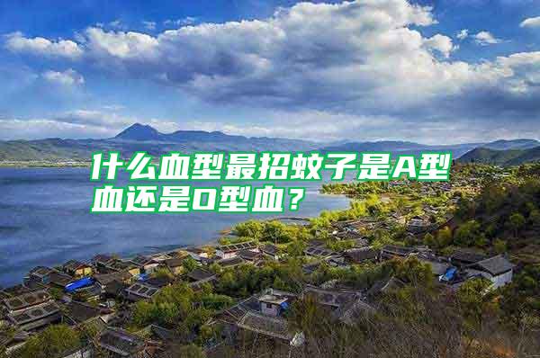 什么血型最招蚊子是A型血還是O型血？