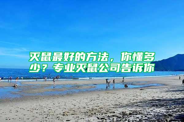 滅鼠最好的方法，你懂多少？專業(yè)滅鼠公司告訴你