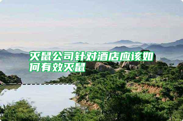 滅鼠公司針對酒店應(yīng)該如何有效滅鼠