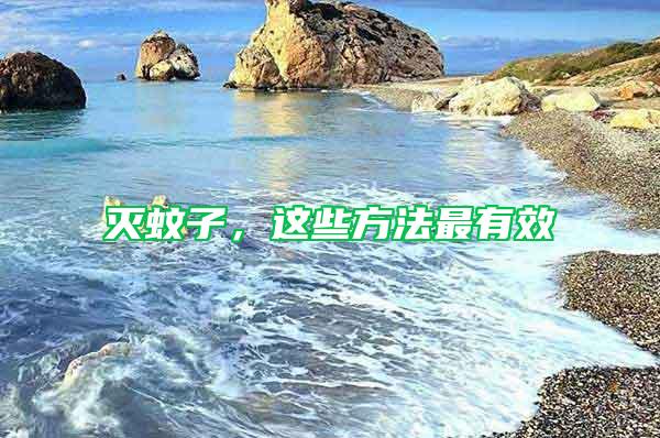 滅蚊子，這些方法最有效