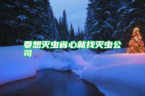 要想滅蟲(chóng)省心就找滅蟲(chóng)公司