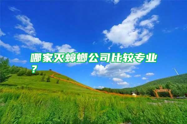 哪家滅蟑螂公司比較專業(yè)？