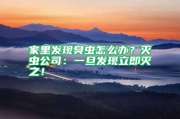 家里發(fā)現(xiàn)臭蟲怎么辦？滅蟲公司：一旦發(fā)現(xiàn)立即滅之！