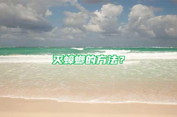 滅蟑螂的方法？