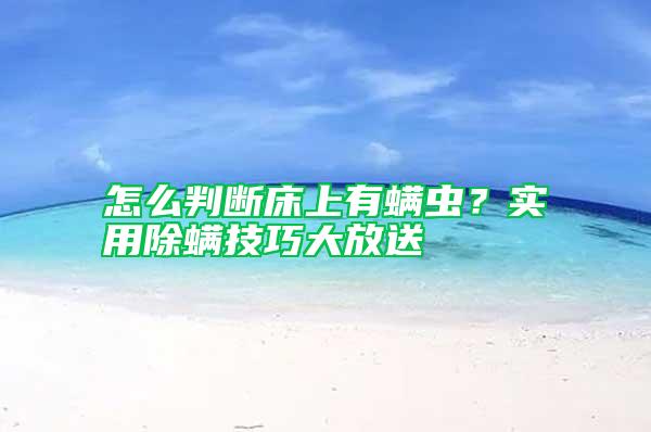 怎么判斷床上有螨蟲？實(shí)用除螨技巧大放送