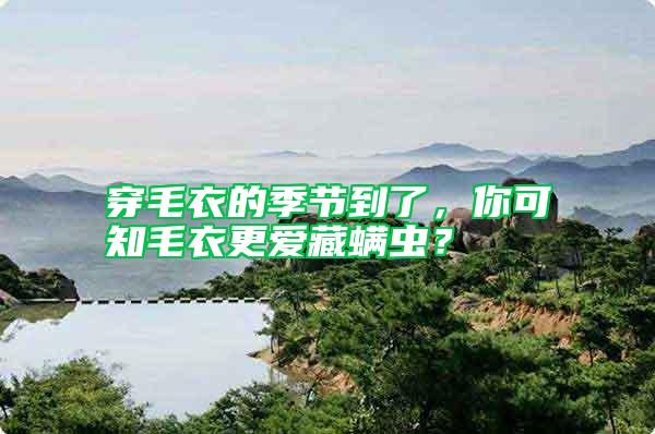穿毛衣的季節(jié)到了，你可知毛衣更愛藏螨蟲？