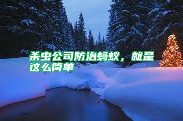 殺蟲(chóng)公司防治螞蟻，就是這么簡(jiǎn)單