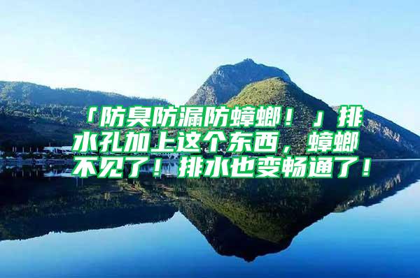 「防臭防漏防蟑螂！」排水孔加上這個(gè)東西，蟑螂不見了！排水也變暢通了！