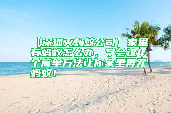 【深圳滅螞蟻公司】家里有螞蟻怎么辦，學(xué)會(huì)這4個(gè)簡(jiǎn)單方法讓你家里再無螞蟻！