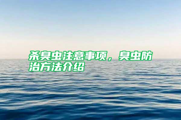 殺臭蟲(chóng)注意事項(xiàng)，臭蟲(chóng)防治方法介紹