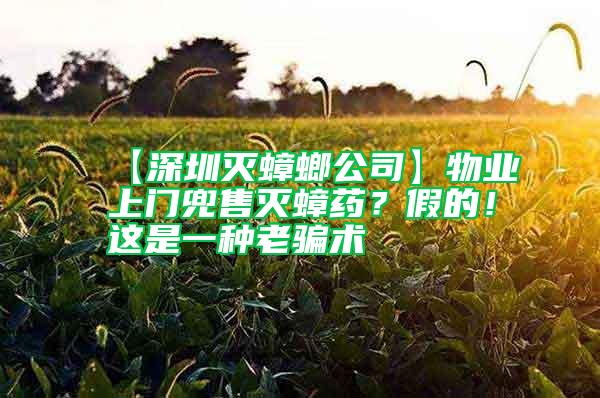 【深圳滅蟑螂公司】物業(yè)上門兜售滅蟑藥？假的！這是一種老騙術(shù)