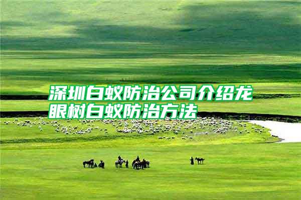 深圳白蟻防治公司介紹龍眼樹(shù)白蟻防治方法