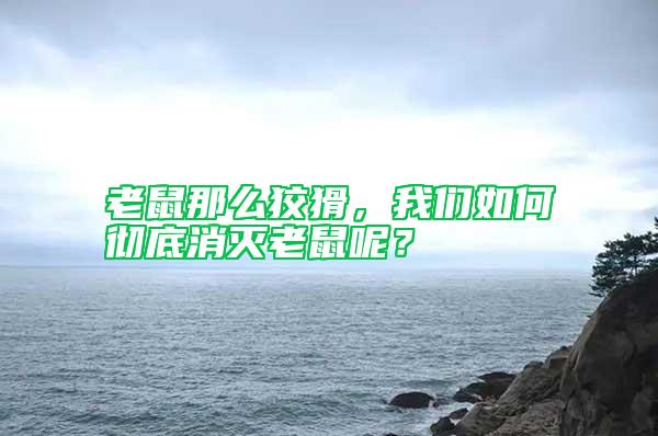 老鼠那么狡猾，我們?nèi)绾螐氐紫麥缋鲜竽兀?/></p>
             <p style=