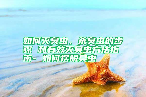 如何滅臭蟲，殺臭蟲的步驟 和有效滅臭蟲方法指南- 如何擺脫臭蟲