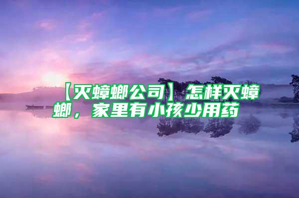 【滅蟑螂公司】怎樣滅蟑螂，家里有小孩少用藥