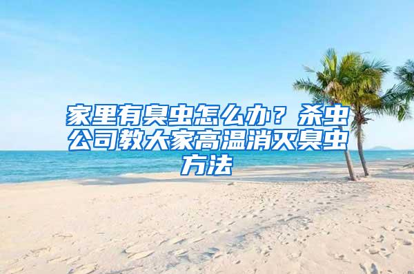 家里有臭蟲怎么辦？殺蟲公司教大家高溫消滅臭蟲方法