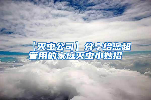 【滅蟲(chóng)公司】分享給您超管用的家庭滅蟲(chóng)小妙招