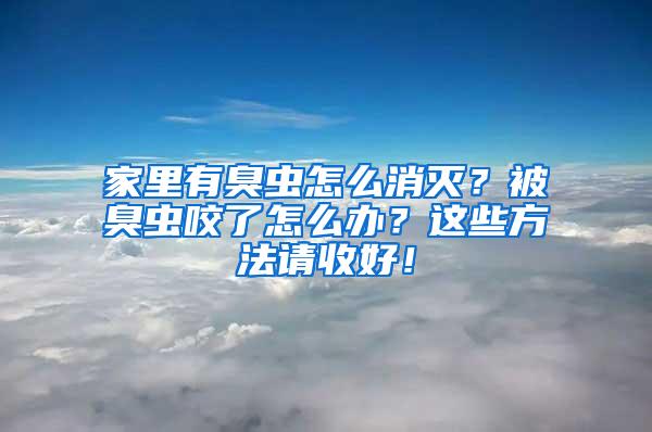 家里有臭蟲怎么消滅？被臭蟲咬了怎么辦？這些方法請收好！