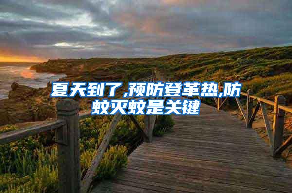 夏天到了,預(yù)防登革熱,防蚊滅蚊是關(guān)鍵