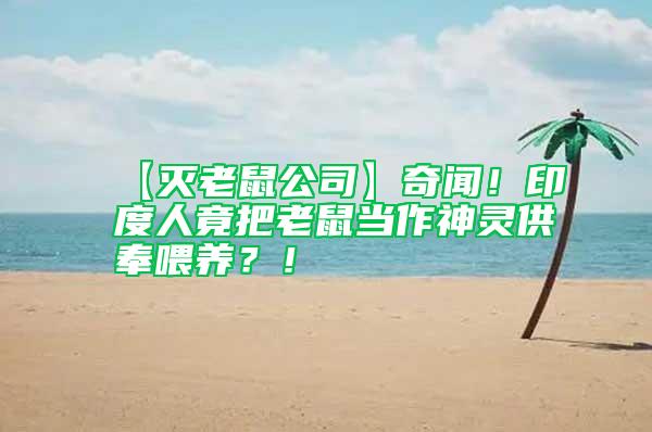 【滅老鼠公司】奇聞！印度人竟把老鼠當作神靈供奉喂養(yǎng)？！