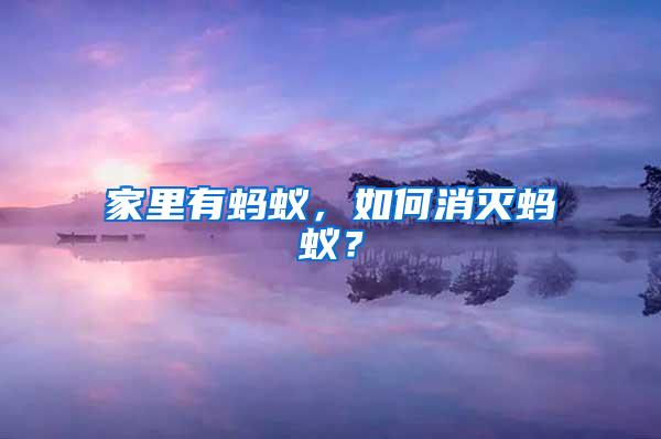 家里有螞蟻，如何消滅螞蟻？
