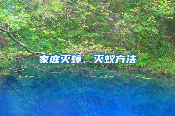 家庭滅蟑、滅蟻方法