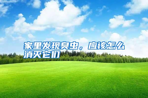 家里發(fā)現(xiàn)臭蟲，應該怎么消滅它們