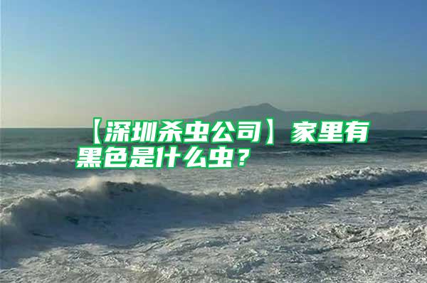【深圳殺蟲(chóng)公司】家里有黑色是什么蟲(chóng)？