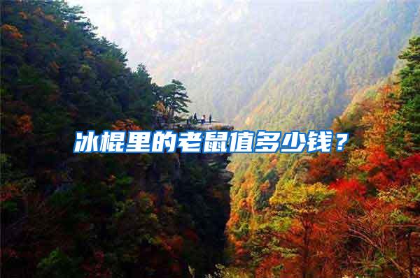 冰棍里的老鼠值多少錢？