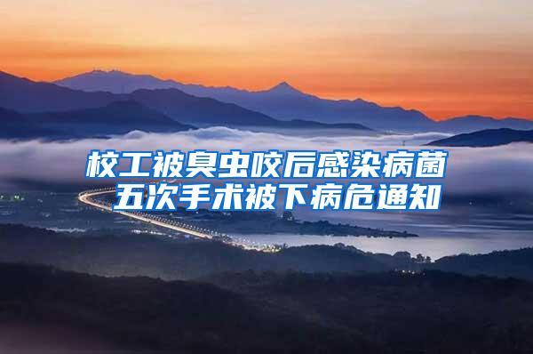 校工被臭蟲(chóng)咬后感染病菌 五次手術(shù)被下病危通知