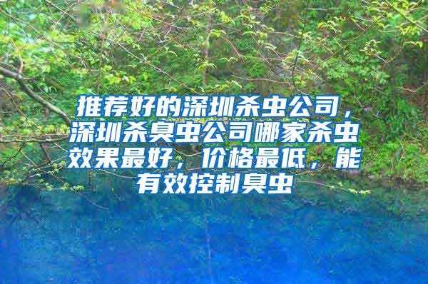 推薦好的深圳殺蟲(chóng)公司，深圳殺臭蟲(chóng)公司哪家殺蟲(chóng)效果最好，價(jià)格最低，能有效控制臭蟲(chóng)