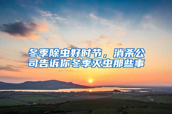 冬季除蟲好時節(jié)，消殺公司告訴你冬季滅蟲那些事