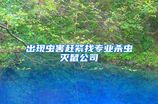 出現(xiàn)蟲害趕緊找專業(yè)殺蟲滅鼠公司