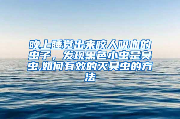 晚上睡覺出來咬人吸血的蟲子，發(fā)現(xiàn)黑色小蟲是臭蟲,如何有效的滅臭蟲的方法
